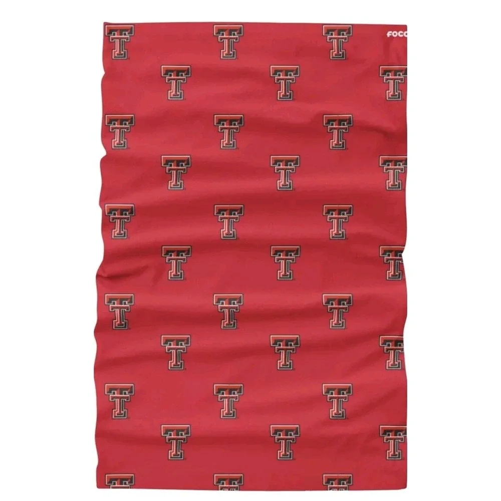 FOCO NCAA Unisex-Adult Neck Gaiter Texas‎ Tech Tide One Size Mini Print Logo